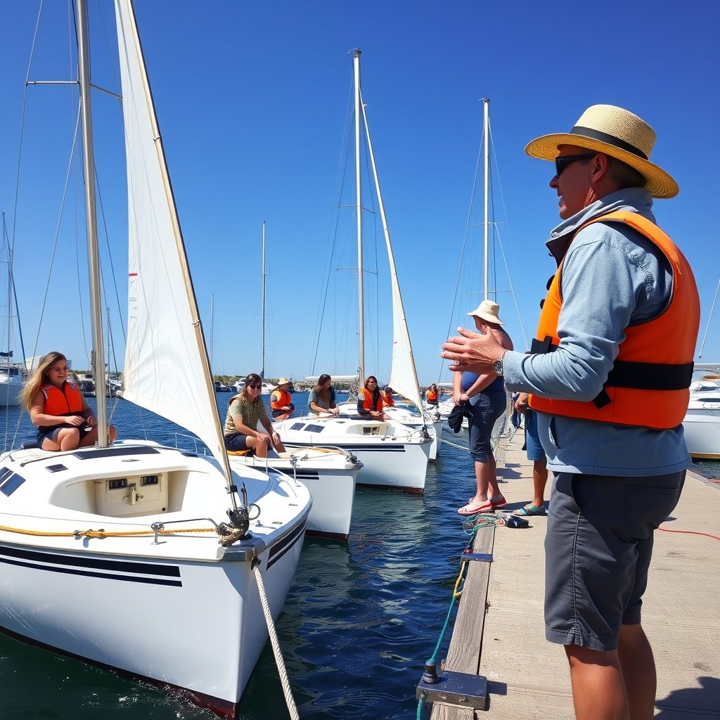 Sailing lessons in action