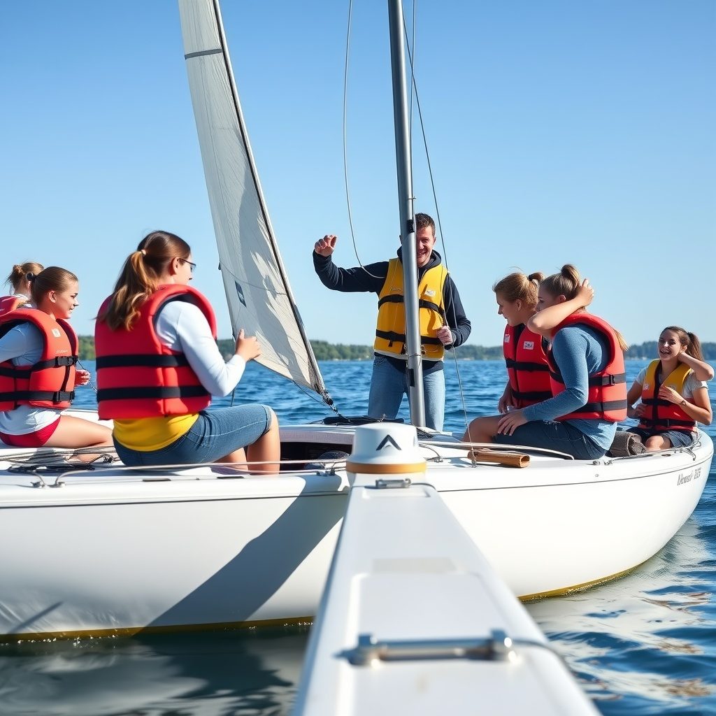 Beginner sailing lesson