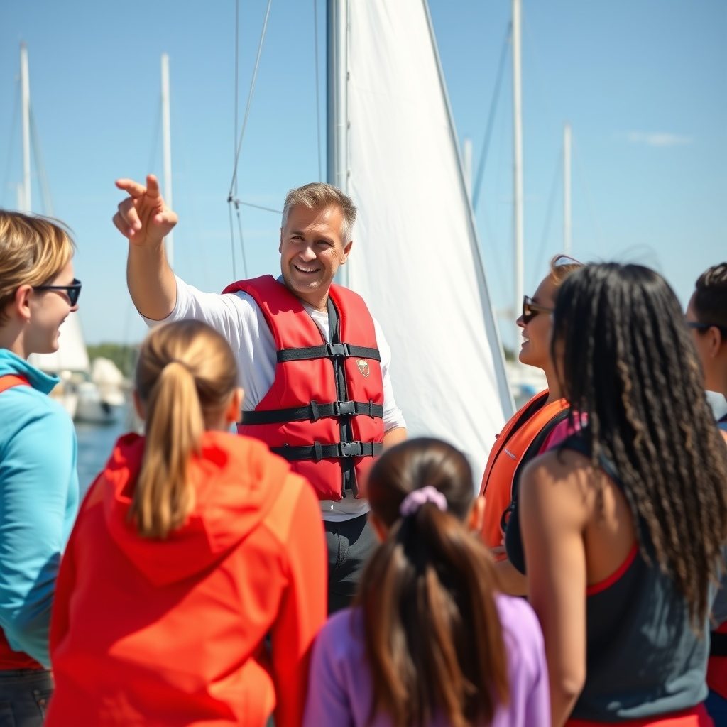 Sailing lesson in progress