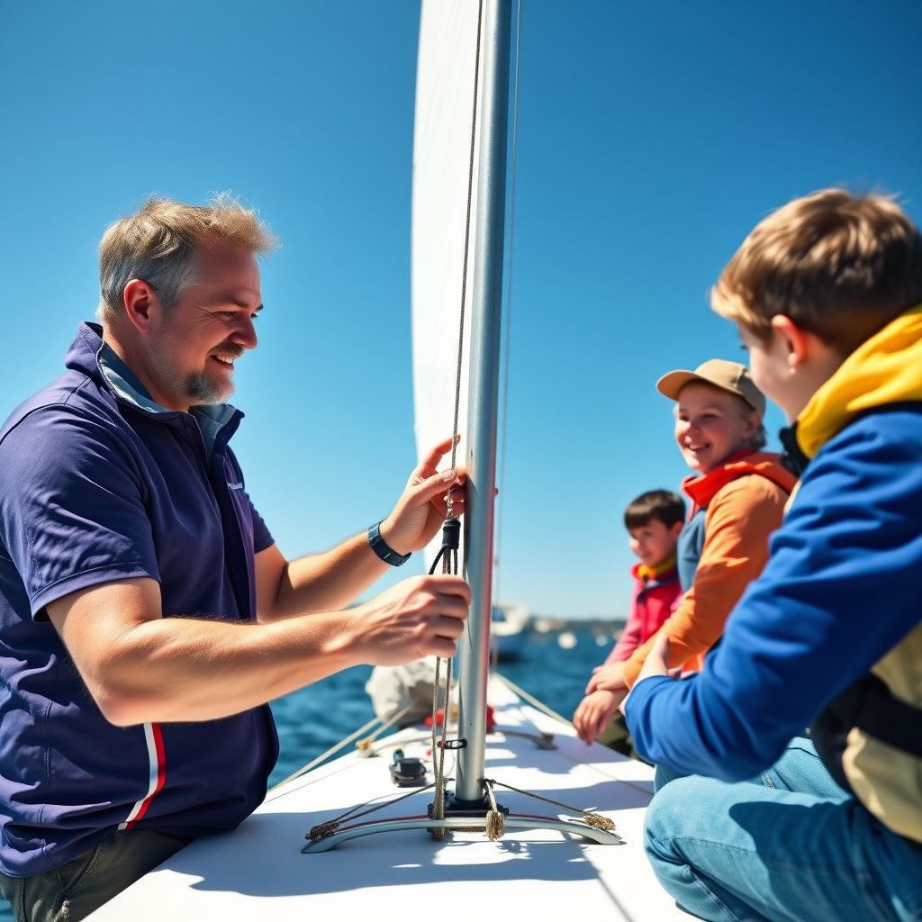Beginner sailing lesson