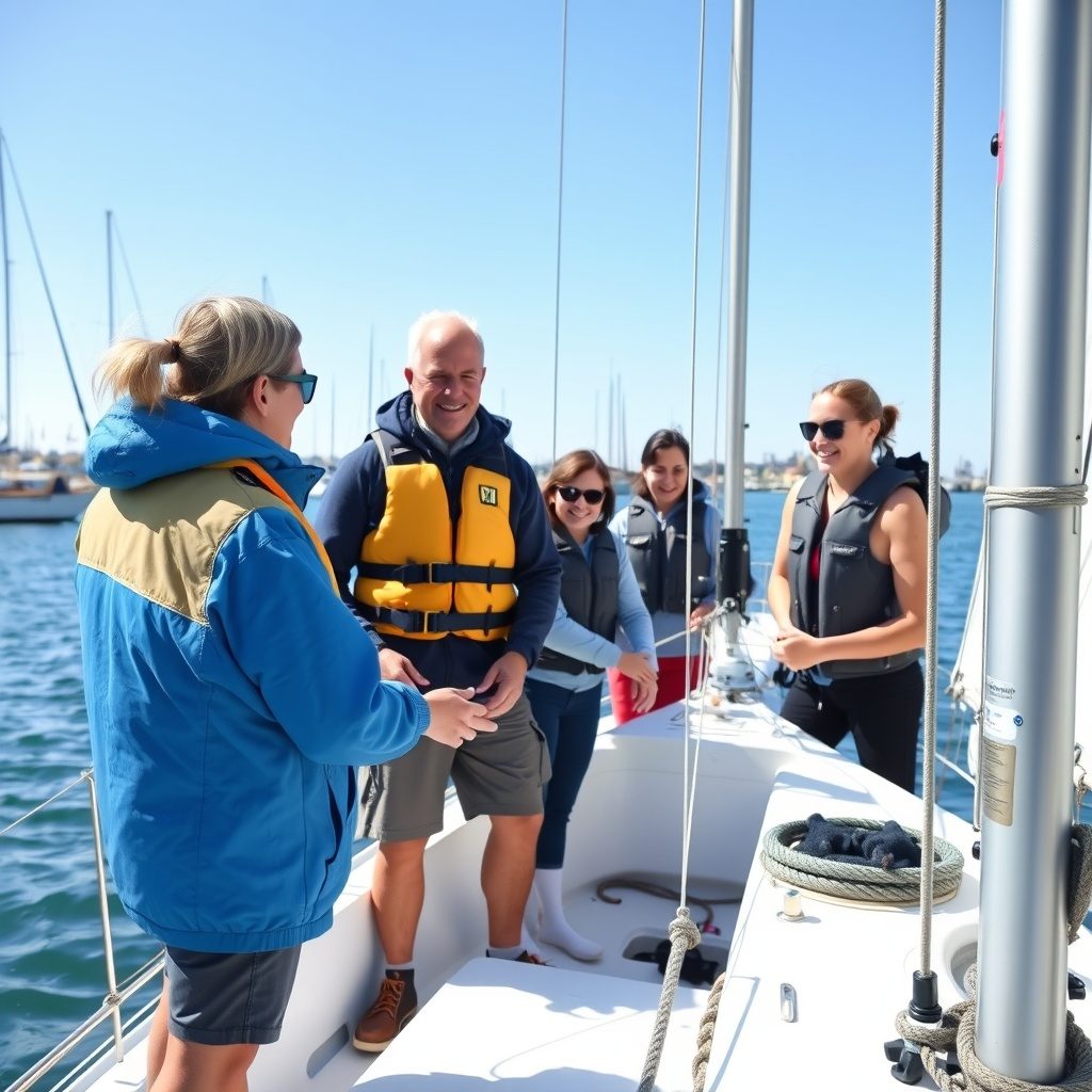 Novice crew sailing lesson